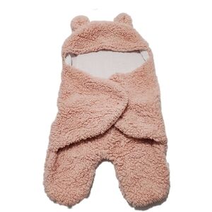 Baby Girl's Cute Cotton Plush Receiving Blanket Sleeping Wrap Swaddle
